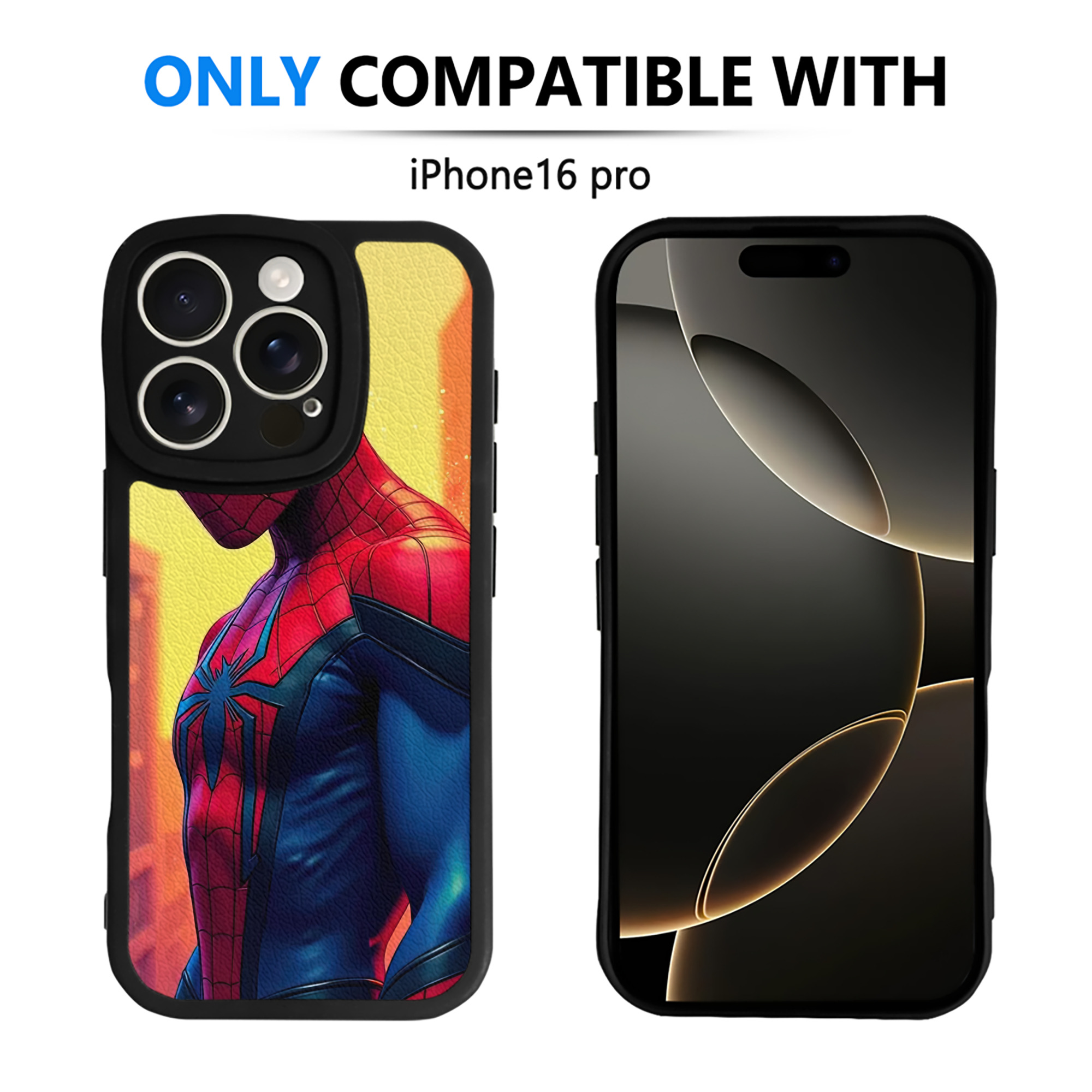 Spider Man スパイダーマン 【iPhone 16シリーズ対応】シリコンスマホケース（レザー調） 材質：シリコン